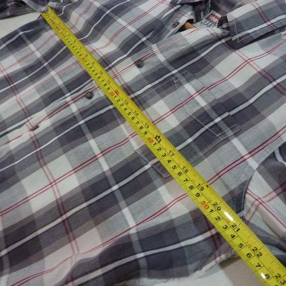 Wrangler Jeans Co. Men's SIZE M Premium Quality PLAID L/ Sleeve Button Up Shirt - Picture 4 of 6